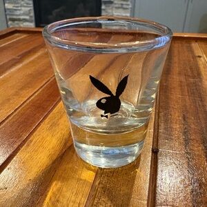 Vintage PLAYBOY Bunny Black Logo Shot Glass